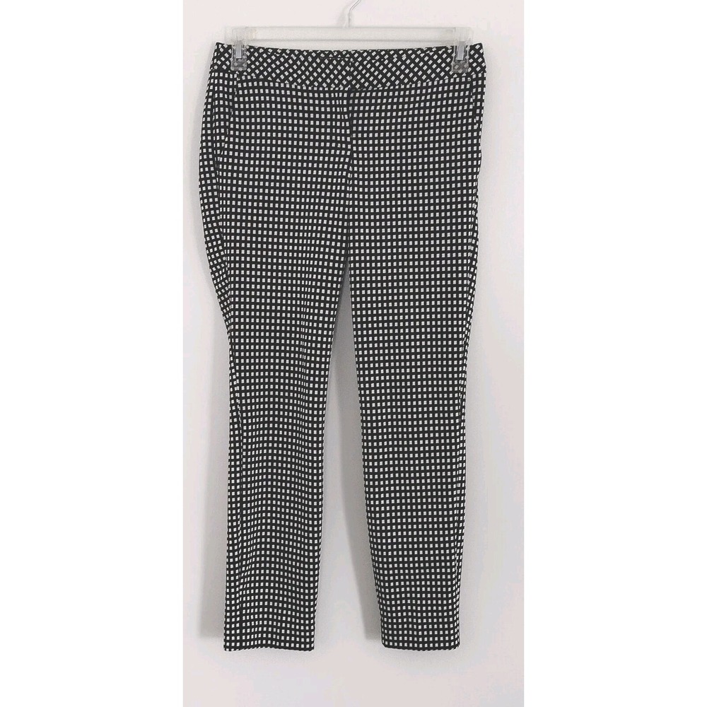 Express Columnist Black & White Plaid Dress Pants Women's Size 4 (4R) Pre-owned
